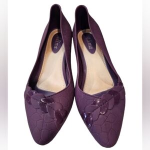 Pointed Toe Jelly Shoes Deep Plum Purple